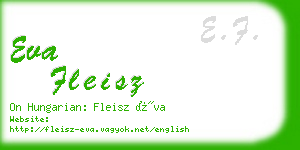 eva fleisz business card